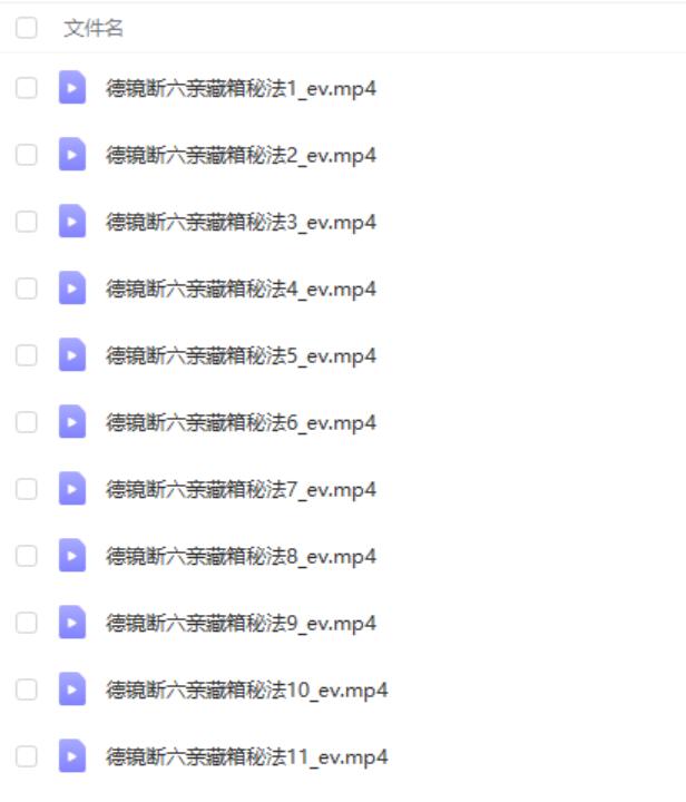 夏光明弟子德镜老师断六亲藏箱秘法视频11集-优选易学